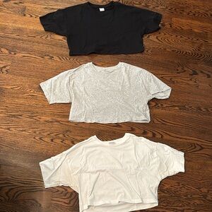Set of 3 TNA cropped t shirts size XS